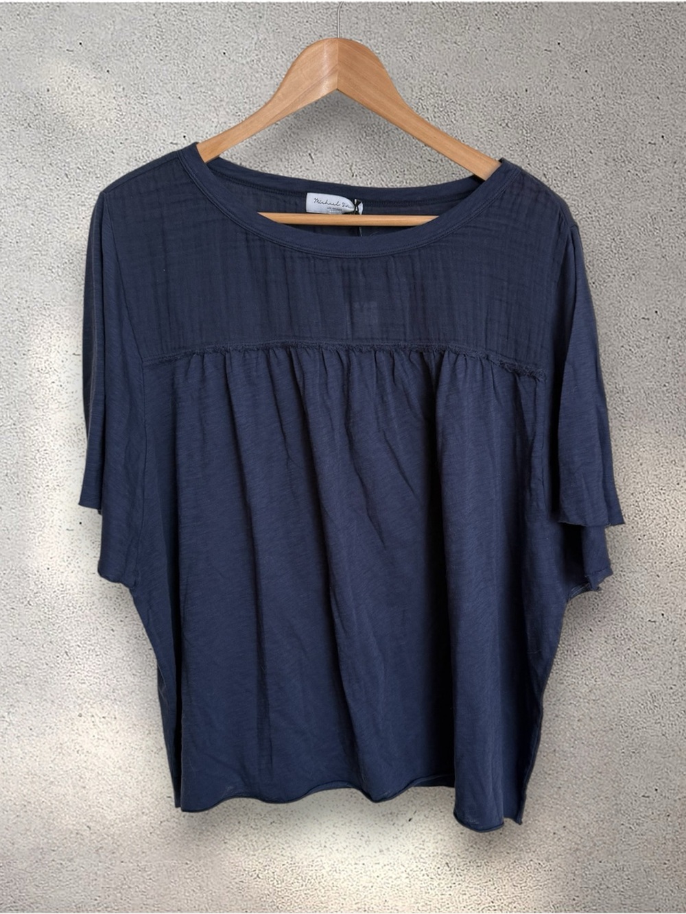 NWT Michael Stars Navy Chrissy Crewneck Tee